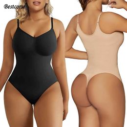 Waist Tummy Shaper XS 3XL seamless tight fitting suit shapewear thong viral womens nude black shape bra abdominal control body Q240509
