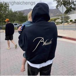 Luxury Counter Top Grade Designer Rhuder Hoodies Trendy Style Hip-hop Comedy Master with Personalised Letter Embroidery Wide Shoulder Hoodie Hoodie with Logo
