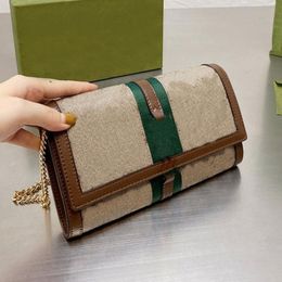 2022 5A 1961 long wallet purse Leather Zipper Pouch Card Slots Crossbody Bag jackie bamboo F7It# g ophidia chain bag 225b