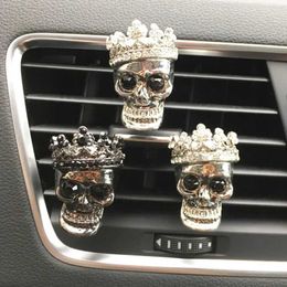 Interior Decorations Cool Skull Car Decoration Flavouring In Car Aroma Diffuser Air Vent Perfume Clips Car Fragrances Smell Scent Car Accessories Auto T240509