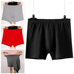 Underpants 1pc Xl-7xl Men's Solid Colour Boxers Oversized Soft Breathable Cotton Underwear Male Loose High Elastic Panties Plus Size