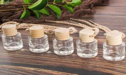 Car Perfume Bottle Car pendant Perfume ornament air freshener for essential oils diffuser fragrance empty Glass bottle 3 Styles Fr2940757