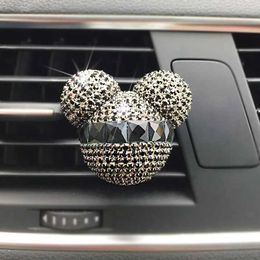 Interior Decorations Bling Car Decoration Interior Flavour Car Scent Aroma Diffuser Air Freshener Auto Outlet Perfume Clip Car Accessories Girls Women T240509
