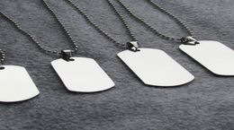 100setslot Stainless Steel Army Dog Tags Military Blank ID Tags with 24inch bead chains together9285612