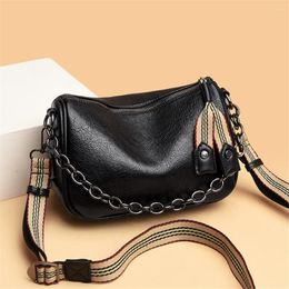 Shoulder Bags Fashion Chain Lady Small Messenger Bag Soft Leather For Women Simple Strap Female Crossbody Designer Handbags