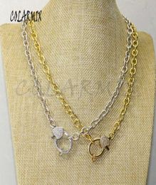 5 strands Big Lobster clasp pendant necklace carabiner necklace Opened link chain fashion jewelry accessories 504807826923