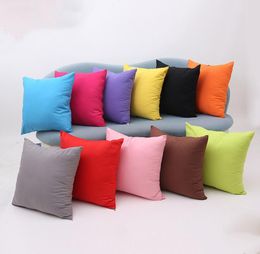 Solid Colour Pillow Case polyester Throw Pillowcase CushionCover Decors Cover christmas Decor Gift 12 Colours WLL9507184827