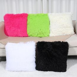 Pillow Luxury Faux Fur Throw Cover Deluxe Decorative Plush Case For Sofa Bedroom Car Home Decor Pillowcase