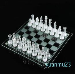 Whole2525cm K9 Glass chess medium wrestling Packaging International Chess Game high quality International Chess Set packed w2359990