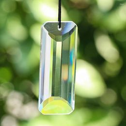 Decorative Figurines 75mm Clear Pillar Crystal Suncatcher Glass Prism Faceted Chandelier Pendant Hanging Accessories Home Wedding Garden