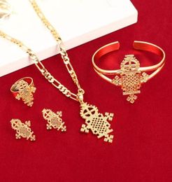 Earrings & Necklace Gold And Silver Plated Ethiopian Baby Jewellery Sets For Teenage Girl Women Nigeria Congo Uganda4921564