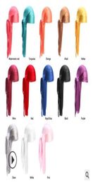 New Fashion Men039s Satin Durags Bandana Turban Wigs Men Silky Durag Headwear Headband Pirate Hat Hair Accessories 12 Colours 532102816