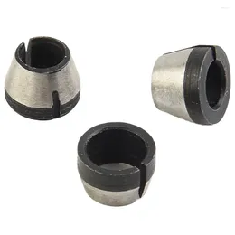 3pcs Collet Chuck 6mm 6.35mm 8mm Carbon Steel Electric Router Milling Cutter High Strength Power Tools Accessories