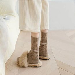 Women Socks Breathable Comfortable Thick Trendy Autumn Original Middle Tube Cotton Hosiery