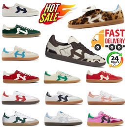 2024 New Designer Fashion casual shoes Leopard print wales bonner Vintage Trainer Sneakers Non-Slip yellow Outdoor leather friction resistance shoes size 36-45