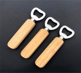 Stainless Steel Beer Bottle Opener Wooden Handle Smooth Strong Solid Wood Bar Restaurant Bottles Openers Household 1 45lx F25942812