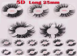 3D Mink Eyelash 5D 25mm Long Thick Mink Lashes with eye lash packaging box eyes makeup maquillage9344247