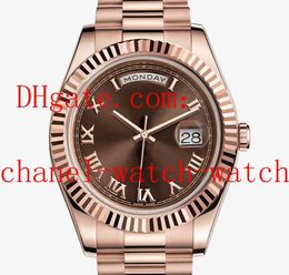 4 Style Topselling 41mm Men039s DayDate II President Watch 18 Rose gold 218235 218206 Roman Dial Mens Automatic Mechanical Wat3534928