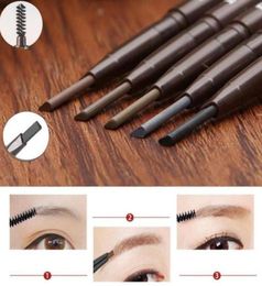 Promotion Waterproof Double Head Makeup Automatic Eyebrow Pencil with Eye Brows Brush Makeup Cosmetic Beauty Tools 5 Colors2603750