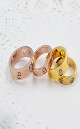 new arrive 316L Stainless Steel Jewellery 6MM 4MM Love rings for woman man lover rings 18K Goldcolor and rose gold plated no box8940617