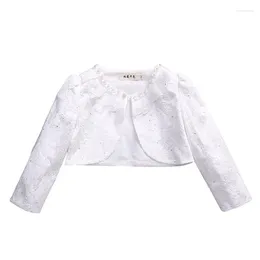 Jackets Girls Cardigans Sweater Princess Kids White Winter Girl Coat Long-sleeve 1-12 Years Old Outcoat Shawl Clothing OKC195113