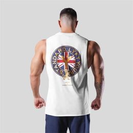 LYFT Men Summer Bodybuilding Tank Top Gym Fitness Training Cotton Sleeveless Shirt Male Casual Stringer Singlet Vest Undershirt 240510