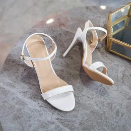 Dress Shoes Super High Heel Thin Heels Modern Sandals Buckle Strap Adult Ladies 2024 On Sale Solid Shallow Fashion Women's