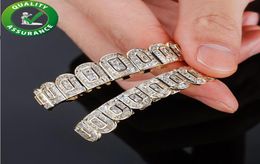 Diamond Grillz Teeth Mens Hip Hop Jewellery Gold Silver Charms Luxury Designer Iced Out Grills Bling Rapper Men Fashion Accessories 7706306