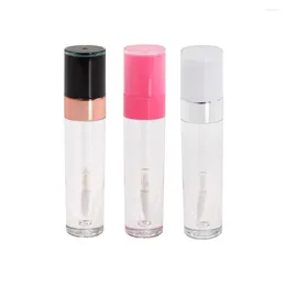 Storage Bottles 5 Pieces 6.4ml ABS Lip Gloss Tube Empty Plastic Bottle With Clear Body Small Lipstick Samples Vials Cosmetics Container