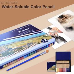 Pencils 72 Colour pencils soft Watercolour pencils professional water-soluble Colour pencil kit for drawing childrens art supplies d240510