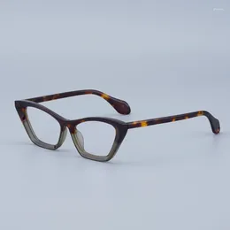 Sunglasses Frames Handmade High Quality Acetate Cat Eye Glasses Frame For Men Women Optical Myopia Reading Prescription Lens Designer