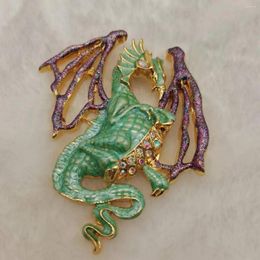 Brooches Trendy Colored Dragon Brooch Enamel Pins Anime