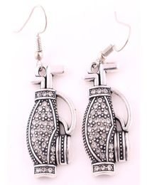 Sporty Style Jewellery Women Earrings Golf Bag Shape Design Attractive With Beautiful Crystals Zinc Alloy Provide Drop6370772