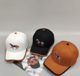 New Luxury Baseball Ball hats Caps for men and Women Designer Fashion Orange Horse Printed bone Curved visor Casquette Snapback Ca7959440