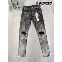 Purple Jeans Designer Denim Trousers Knee Skinny Straight Size 28-40 Motorcycle Trendy Long Straight High-end Quality Designer Jean Women Hole High Street Denim 3793