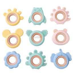 Teethers Toys Terry. HU 1 piece of silicone baby teeth cartoon frog deer teeth toy necklace care teeth gift baby silicone d240509