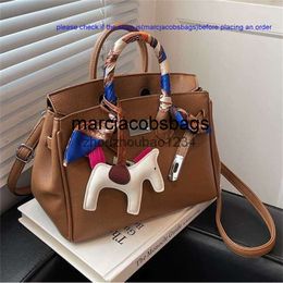birkinbag Birkis Bags Premium Texture Niche Womens New Fall 2024 Versatile Ins Messenger Popular Handbag Large capacity ayw kellyity