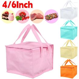 Storage Bags 4/6 Inch Travel Lunch Bag Camping Ice Drink Cooler Insulated Box Food Portable Delivery Pizza