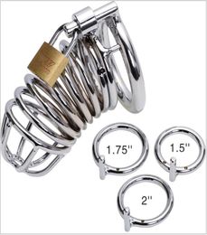Devices Cock Cages Stainless Steel Bondage Fetish SM Sex Toys Art Cage Device With Penis Lock7102042