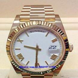 10 style 01 mens watches 228238228239228235 Mechanical Automatic 40mm Yellow Gold 18K White Gold PRESIDENT Roman Dial movement 2813 275A