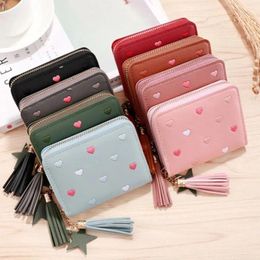 Wallets Women Small Wallet Ladies Mini Tassel Cute Girl Short Zipper Lovely Pu Leather Coin Purse Female Hand