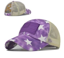 Pentagram Print Baseball Cap Ponytail Caps Curved Brim Peaked Hat Casual Women Mesh Hat for Unisex2588055