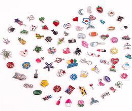 500pcslot Mixed random s floating charms Suitable for Glass Living Memory floating charm lockets Jewelry Pendant Necklace C024956737