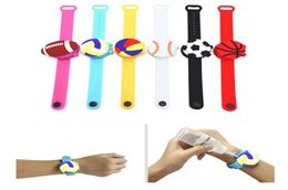 Sanitizer Bracelet Baseball with Dispenser Wrist Hand Portable Silicone Wristband Multi Colorsa536525376