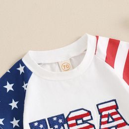 Clothing Sets Baby Boy 4th Of July Outfit USA Short Sleeve T Shirts American Flag Shorts Set Fourth Toddler