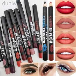 Lip Pencils 1 lipstick velvet matte lipstick pen makeup eye shadow pen durable waterproof light weight easy to make up d240510