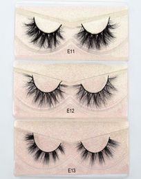 Mink Lashes 3D Mink Eyelashes 100 Cruelty Lashes Handmade Reusable Natural Eyelashes Wispies False Lashes Makeup E series mi5002511