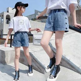 Shorts Girls Denim Shorts Summer Thin Teil 3-10y Girls Mode gestickt Shortsl2405