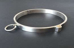 New Stainless Steel Neck Collar Bondage Lock Slave BDSM Restraints Posture Collar Adults Games Products Sex Toys For Couples Y18108635408