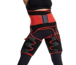 2 in 1 Waist Trainer and Thigh Trimmer Double Compression Belt Leg Support Sweat Sauna Effect8546716